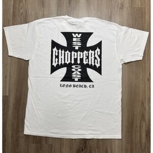 Vintage Y2K‎ West Coast Choppers White T Shirt Size XL